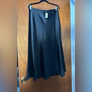 Black midi slip skirt